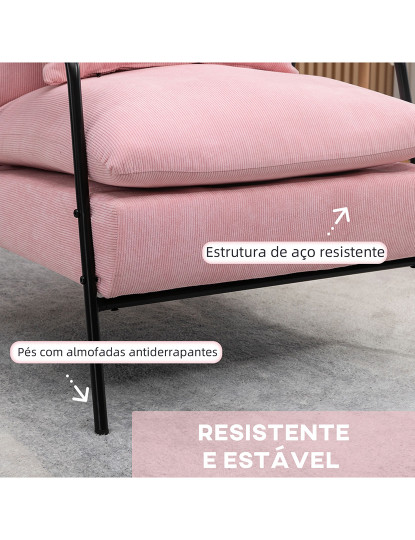 imagem de Poltrona Relax + Repousa Pés Rosa7