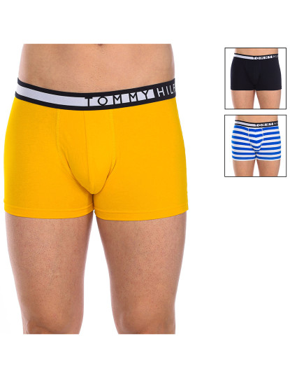 imagem de Pack 3 Boxers Homem Amarelo, Riscas Azuis e Preto1