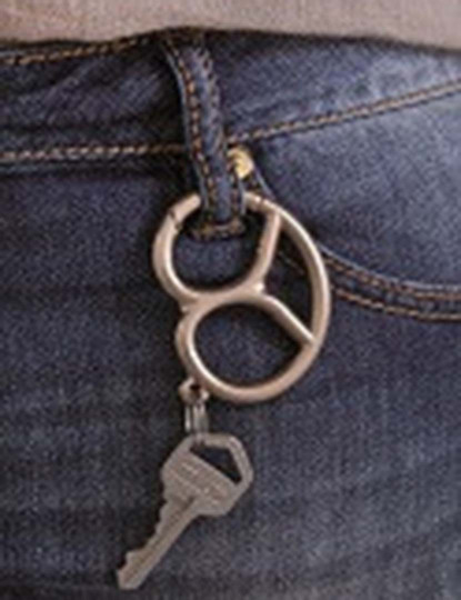 imagem de Porta-chaves Pretzel Keyring Prateado2