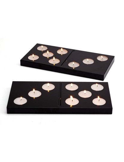 imagem de Porta-velas Domino Candle Preto2