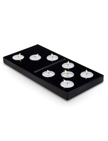 imagem de Porta-velas Domino Candle Preto1