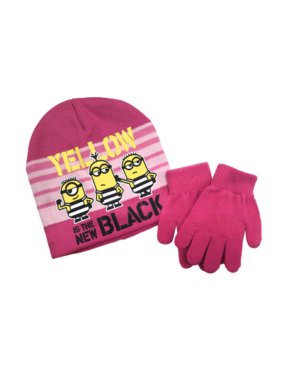 imagem de Gorro+Luvas Minions Fuchsia1