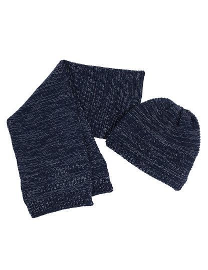 imagem de Conj. 2 Gorro + Lenço Menina Azul Escuro1