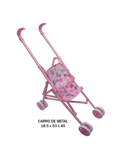 imagem de CARRO BONECAS METAL ROSA 660121