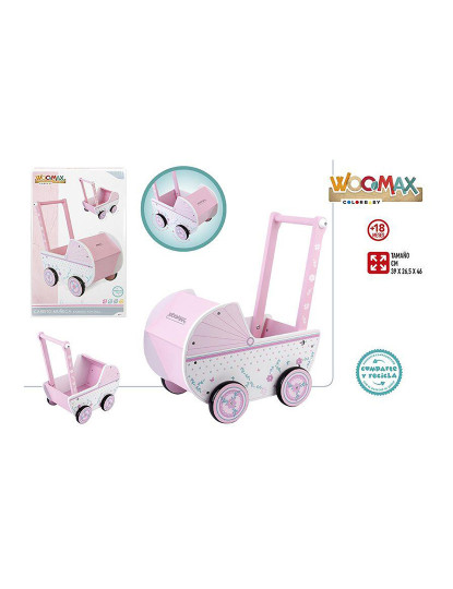 imagem de CARRO DE BONECA MADEIRA WOOMAX 39X26,5X46 CM 464751