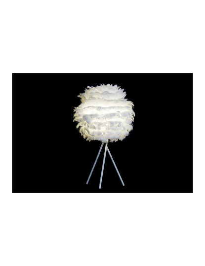 imagem de Candeeiro De Mesa Metal Pena 42X42X67 Branco2