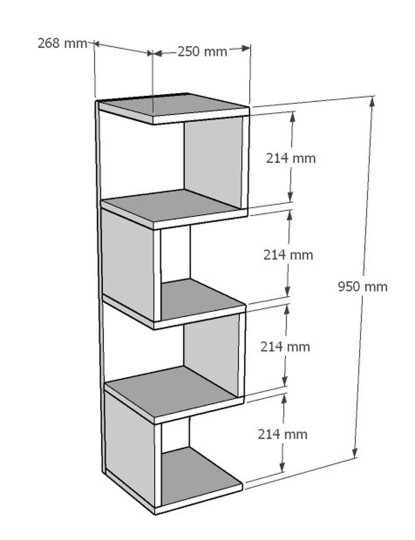 imagem de Estante Alin Walnut2