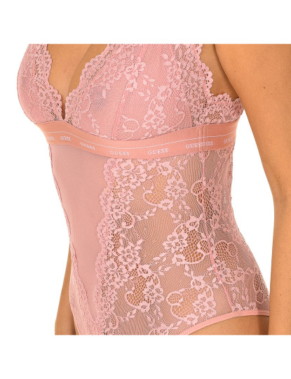 imagem de Body com alças Microtul Senhora  Rosa 2