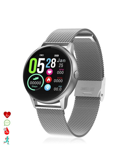 imagem de Smartwatch DT88 C/ Monitor Cardíaco, Altitude e Radiação UV Prateado 1
