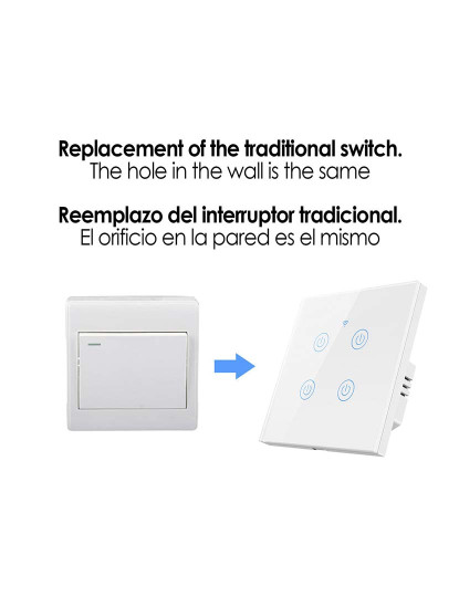 imagem de Interruptor Wifi Smarthome 4 Botões Compatível C/ Amazon Alexa e Google Home2