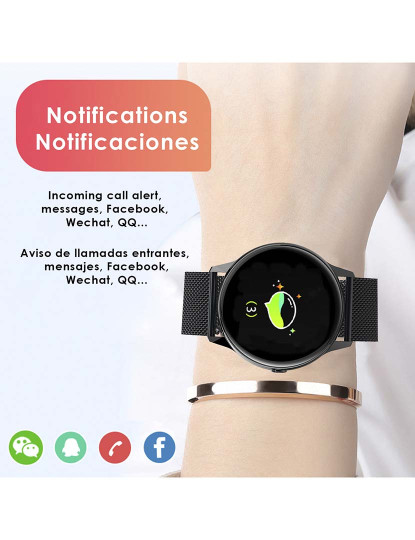 imagem de Smartwatch DT88 C/ Monitor Cardíaco, Altitude e Radiação UV Prateado 6