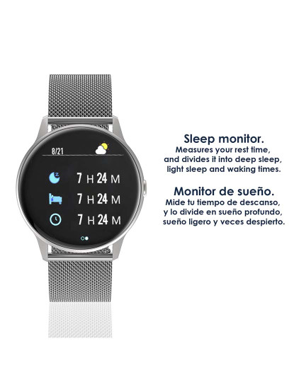 imagem de Smartwatch DT88 C/ Monitor Cardíaco, Altitude e Radiação UV Prateado 5