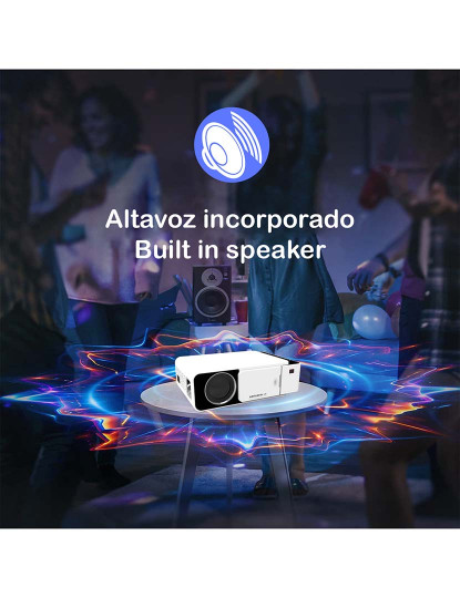 imagem de Projetor de vídeo LED T500 Wifi com Airplay e Miracast Branco 6