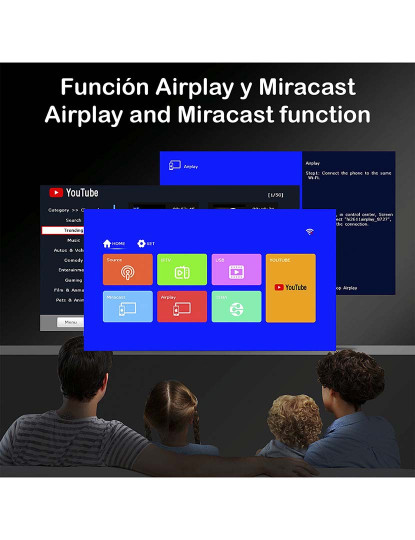 imagem de Projetor de vídeo LED T500 Wifi com Airplay e Miracast Branco 2