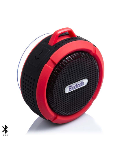 imagem de Coluna bluetooth circular C6 Vermelho1