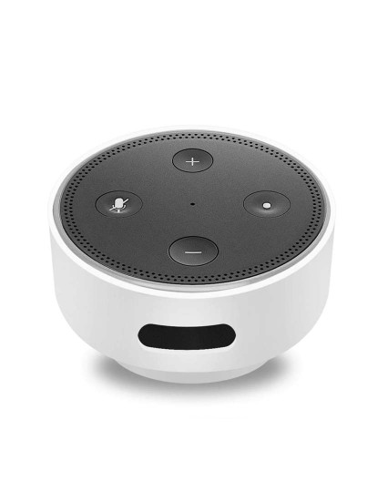 imagem de Capa de Silicone p/ Amazon Echo Dot (Gen 2) c/ Ventosa Branco1