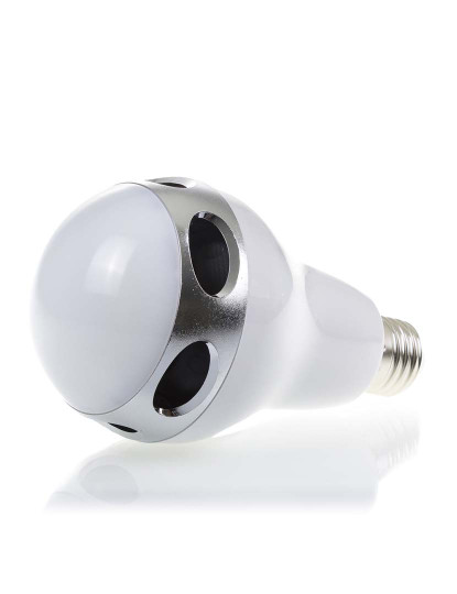 imagem de Coluna Bluetooth c/ Design de Lâmpada e Iluminação Bt5 Prata2