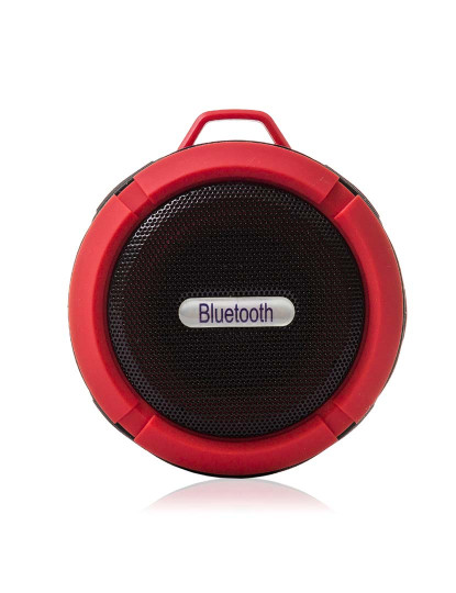 imagem de Coluna bluetooth circular C6 Vermelho2