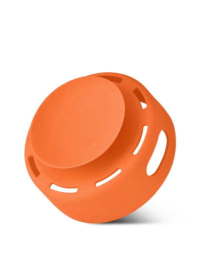 imagem de Capa de Silicone p/ Amazon Echo Dot (Gen 2) c/ Ventosa Laranja2