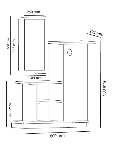 imagem de Móvel Entrada Asia Oak /Anthracite5