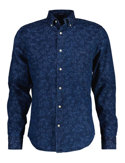 imagem de Camisa Manga Comprida Homem Azul Indigo Escuro1