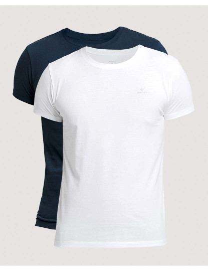 imagem de Pack 2 T-Shirt's Interiores Homem Azul Navy e Branco1