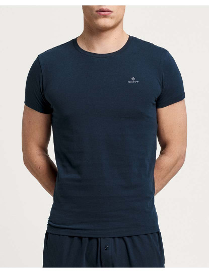 imagem de Pack 2 T-Shirt's Interiores Homem Azul Navy e Branco2