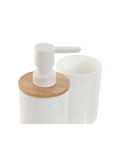 imagem de Conjunto de Banho Home ESPRIT Branco Natural Bambu poliestireno 7 x 7 x 16 cm4