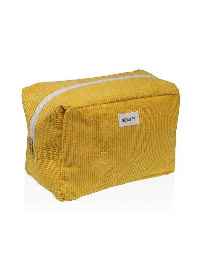 imagem de Nécessaire de Viagem Versa Corduroy Amarelo 12 x 16 x 24 cm1