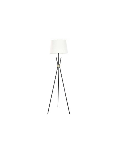 imagem de Candeeiro Chão Preto Dourado Metal Branco 220 V 50 W2
