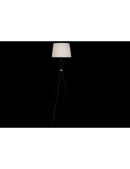 imagem de Candeeiro Chão Preto Dourado Metal Branco 220 V 50 W4