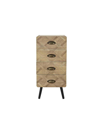 imagem de Gaveteiro Mdf Metal 4 Gavetas Natural 4