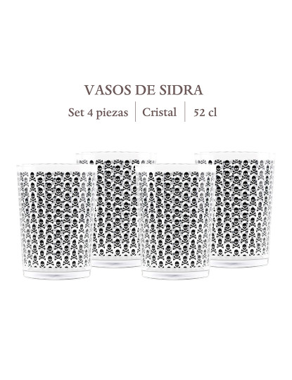 imagem de Conjunto 4 copos sidra calaveras2