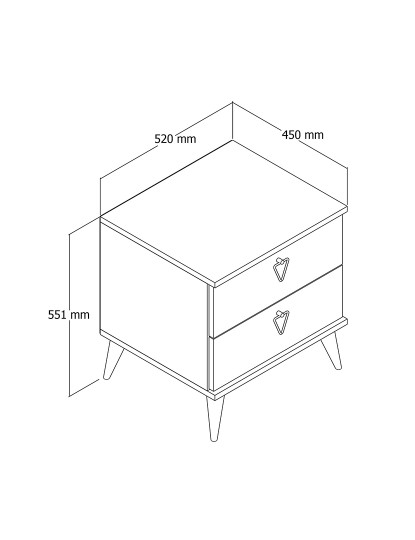 imagem de Mesa de Cabeceira Versa-Ce Madeira de Nogueira5