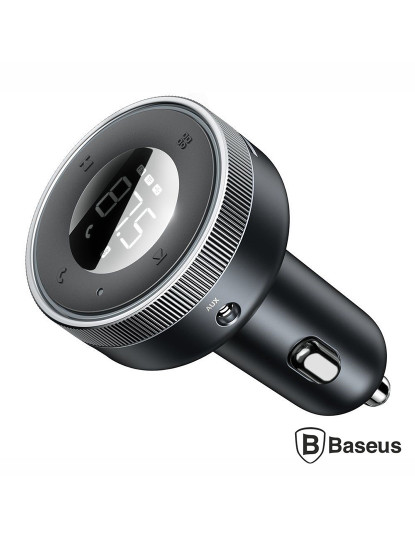 imagem de Transmissor FM Bluetooth 2USB/MicroSD/AUX F. Isqueiro BASEUS1