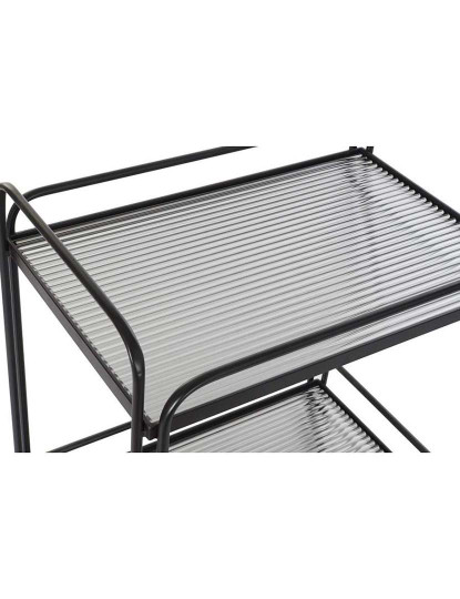 imagem de Mesa Apoio Metal Vidro Preto 2