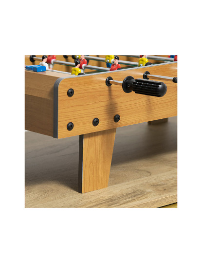 imagem de HOMCOM Matraquilho de Mesa para Crianças acima de 6 Anos Jogo de Mesa de Futbol de Madeira com 2 Bolas 6 Varas 2 Marcadores de Pontos 18 Jogadores 69x36,5x22cm Madeira9