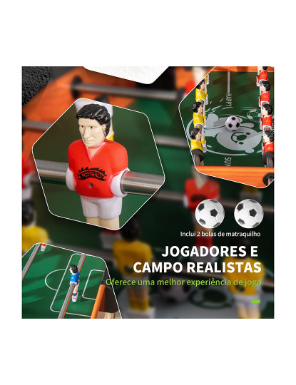 imagem de HOMCOM Matraquilho para Crianças acima de 7 Anos Matraquilho 118x104x69cm com 2 Bolas 8 Hastes 2 Marcadores de Pontos 22 Jogadores para Família Festas Jogos Multicor7