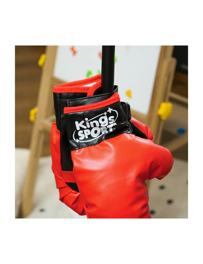 imagem de AIYAPLAY Punching Ball para Crianças acima de 5 anos Kit de Boxe para Crianças com Luvas de Boxe Altura Ajustável 122,5-147 cm e Base Preenchível Vermelho8