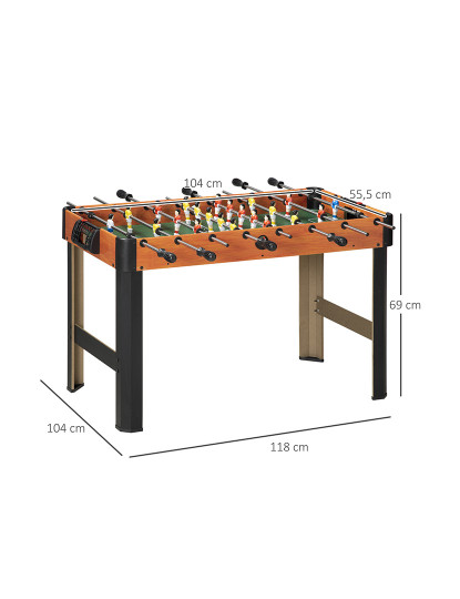 imagem de HOMCOM Matraquilho para Crianças acima de 7 Anos Matraquilho 118x104x69cm com 2 Bolas 8 Hastes 2 Marcadores de Pontos 22 Jogadores para Família Festas Jogos Multicor3