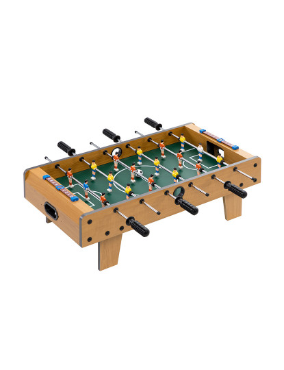 imagem de HOMCOM Matraquilho de Mesa para Crianças acima de 6 Anos Jogo de Mesa de Futbol de Madeira com 2 Bolas 6 Varas 2 Marcadores de Pontos 18 Jogadores 69x36,5x22cm Madeira1