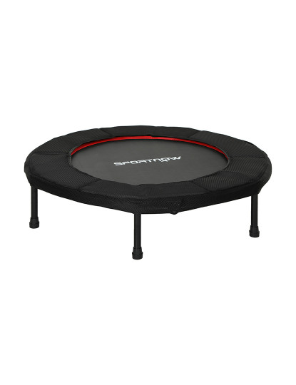 imagem de SPORTNOW Trampolim Fitness Ø102 cm Trampolim Fitness Dobrável com Estrutura de Aço Antiderrapante Carga 100 kg para Treino de Pernas Corpo em Casa Escritório Ginásio Vermelho1