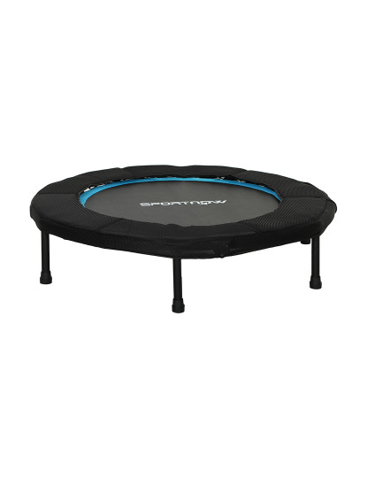 imagem de SPORTNOW Trampolim Fitness Ø102 cm Trampolim Fitness Dobrável com Estrutura de Aço Antiderrapante Carga 100 kg para Treino de Pernas Corpo em Casa Escritório Ginásio Azul1