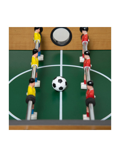 imagem de HOMCOM Matraquilho de Mesa para Crianças acima de 6 Anos Jogo de Mesa de Futbol de Madeira com 2 Bolas 6 Varas 2 Marcadores de Pontos 18 Jogadores 69x36,5x22cm Madeira7