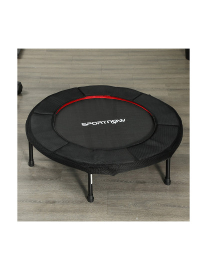 imagem de SPORTNOW Trampolim Fitness Ø102 cm Trampolim Fitness Dobrável com Estrutura de Aço Antiderrapante Carga 100 kg para Treino de Pernas Corpo em Casa Escritório Ginásio Vermelho7