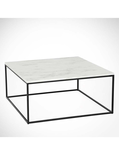 imagem de Mesa de centro Poly Marmo Branco e Preto3