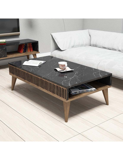 imagem de Mesa Apoio Walnut Preto1