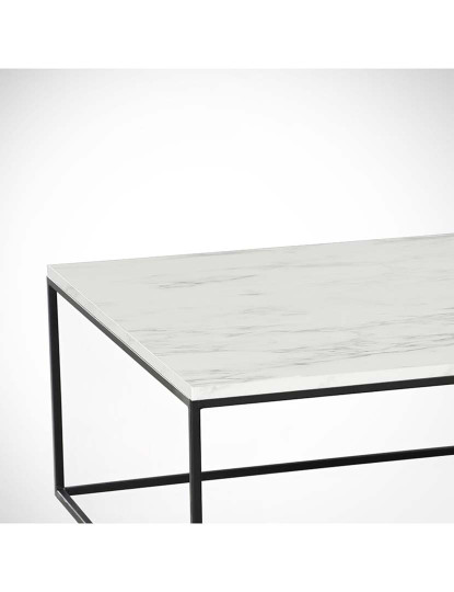 imagem de Mesa de centro Poly Marmo Branco e Preto5