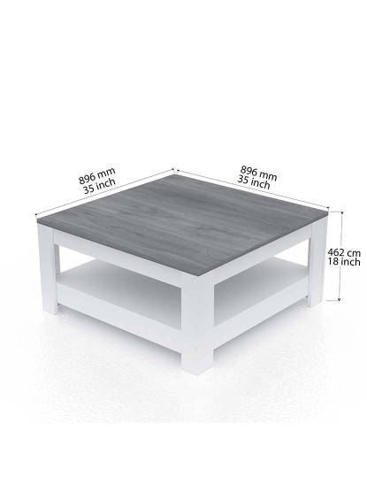 imagem de Mesa de Apoio Walnut Branco4