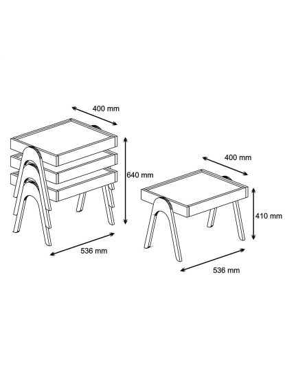 imagem de Mesa Apoio Roma Madeira de Nogueira Branco5